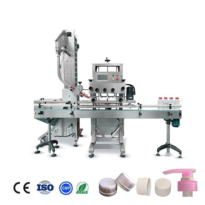 د شیمپو لپاره بشپړ اتومات شیشې بوتل کیپینګ ماشین